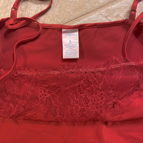 NWT Cabernet Red Lacy Slip Dress | Size: Small - Picture 4 of 7